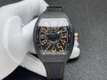 AB Factory Franck Muller Vanguard V45 Series Carbon Fiber Case Gold Arabic Replica Watch